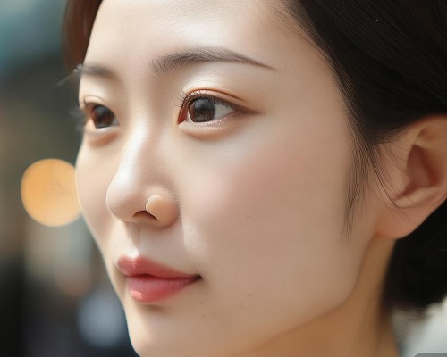 直鼻微翘，打造精致立体的亚洲美人鼻型